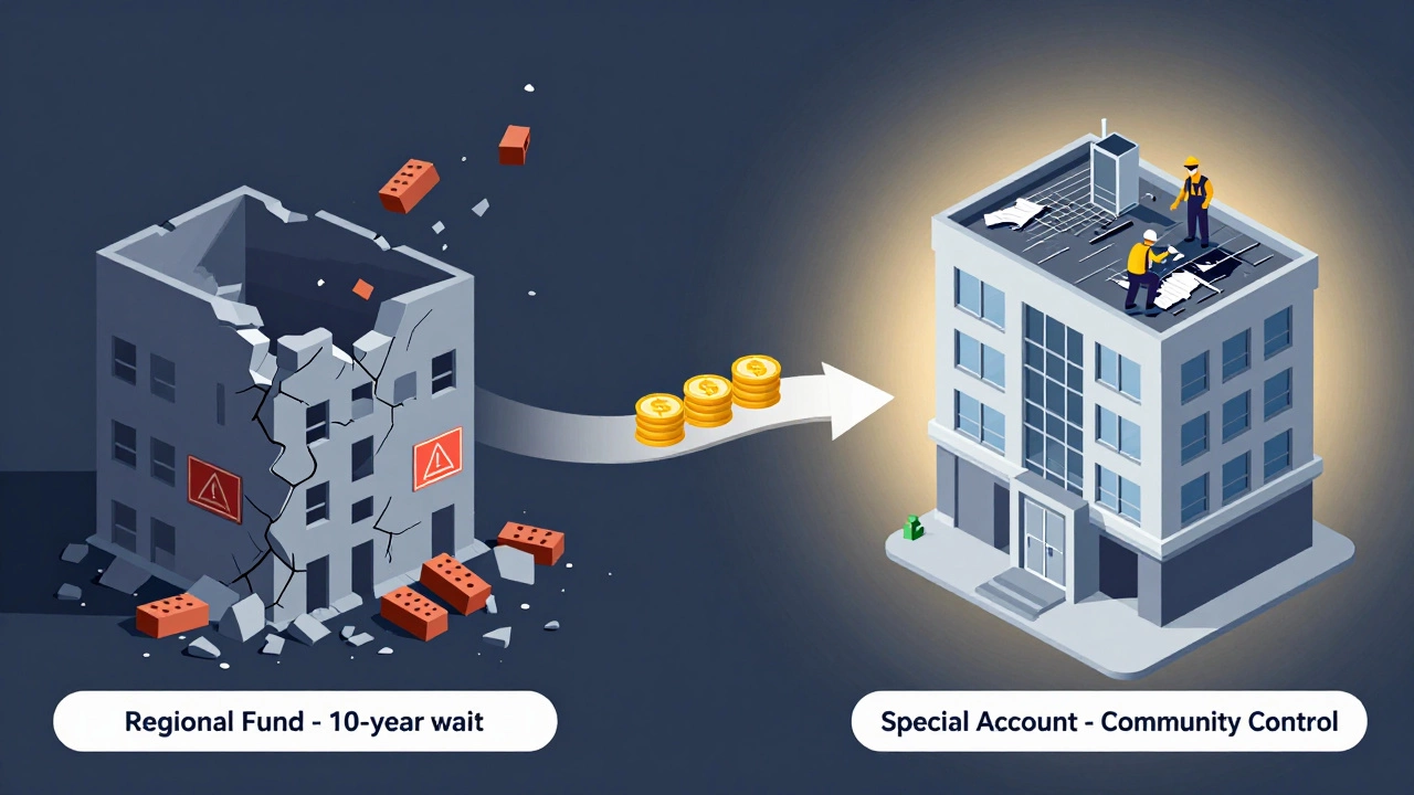 Два сценария капитального ремонта: разрушающийся дом и отремонтированный с управлением жильцов.