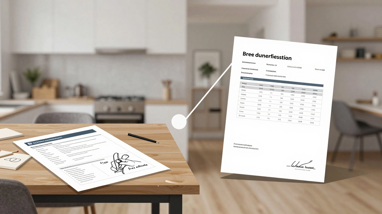 Сравнение самодельной и профессиональной сметы: хаотичный набросок и точный документ с расценками.