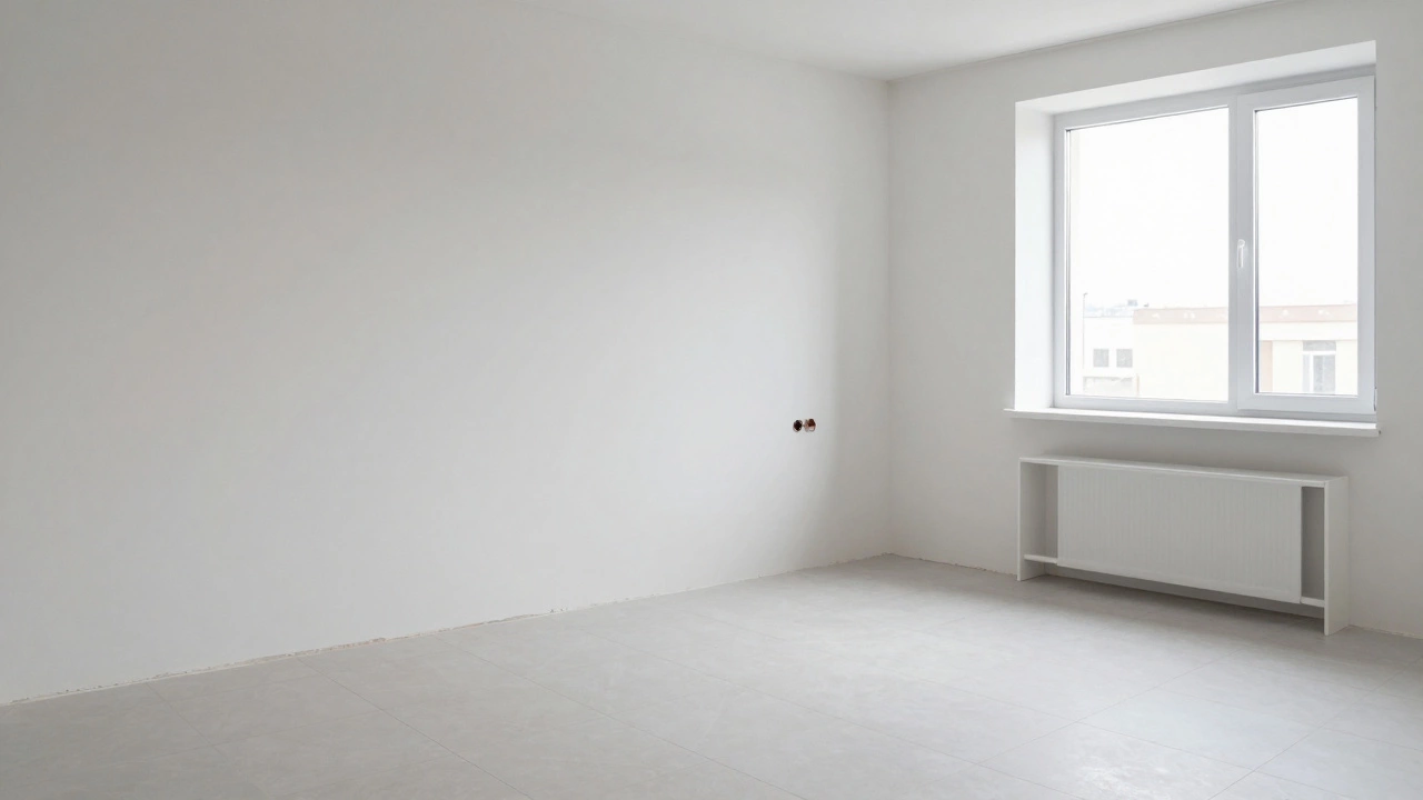 Чистая квартира после ремонта: новые плитка, стены и плинтусы, мебель ещё не внесена.