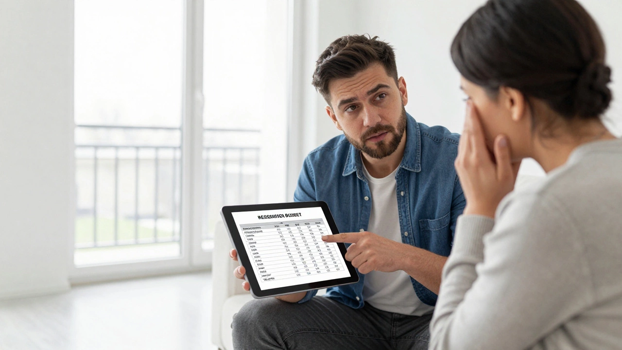 Независимый сметчик исправляет ошибки в смете для довольного клиента в квартире.